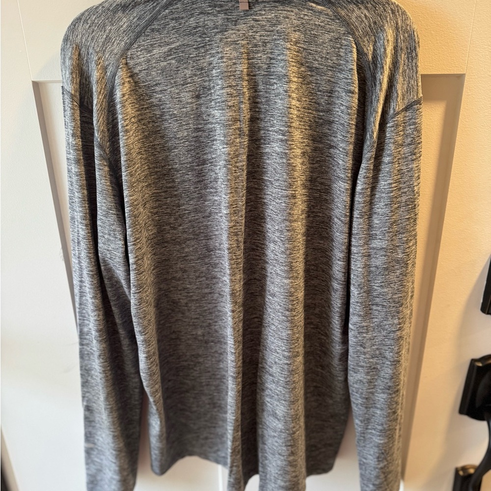 Nike Men's Heather Gray 3/4  Zip-Up pullover - Picture 2 of 9